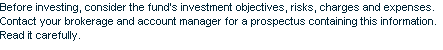 Before investing, consider the fund's investment objectives, risks, charges and expenses. 
Contact your brokerage and account manager for a prospectus containing this information. 
Read it carefully.
